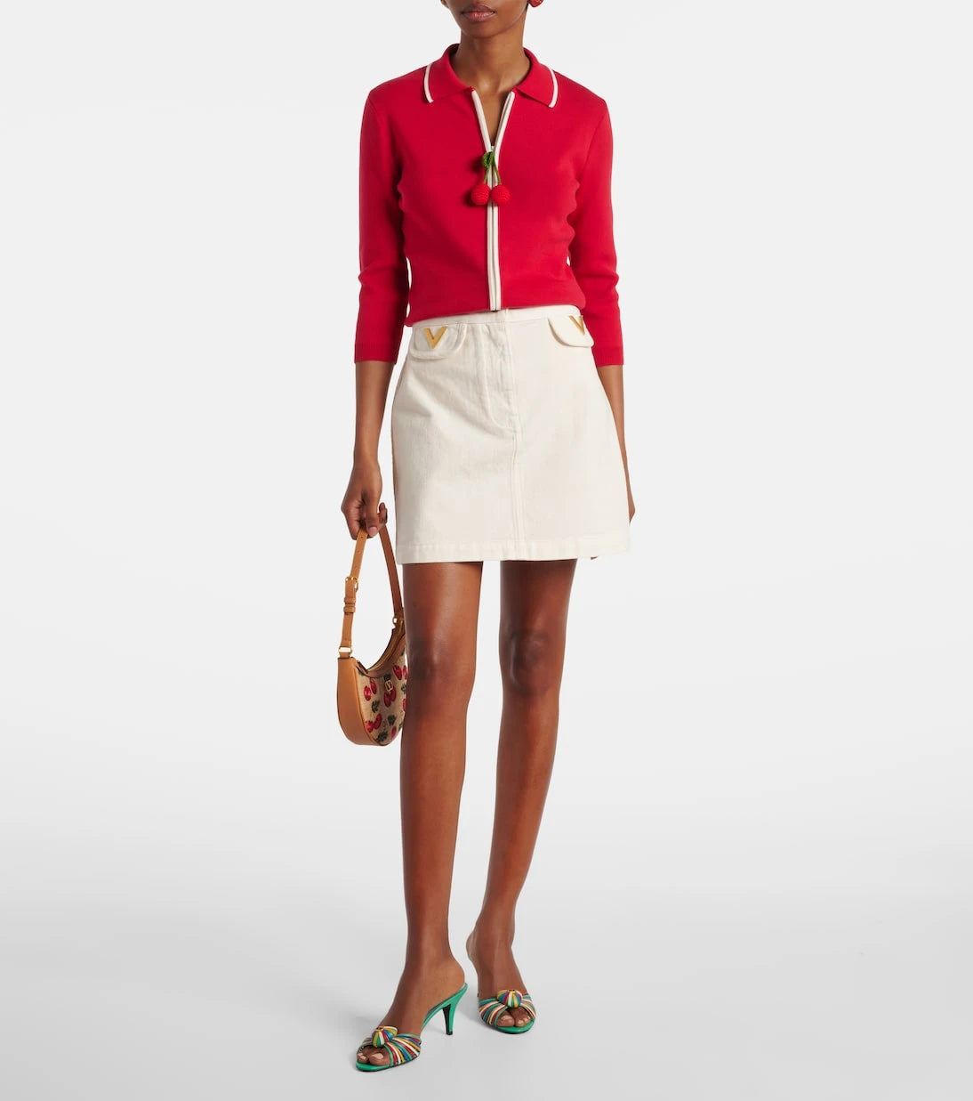 Valentino - Ribbed-knit cotton cardigan