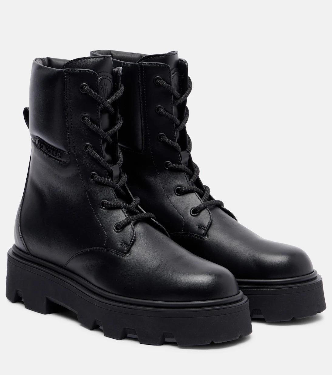 Moncler - Aurea leather combat boots