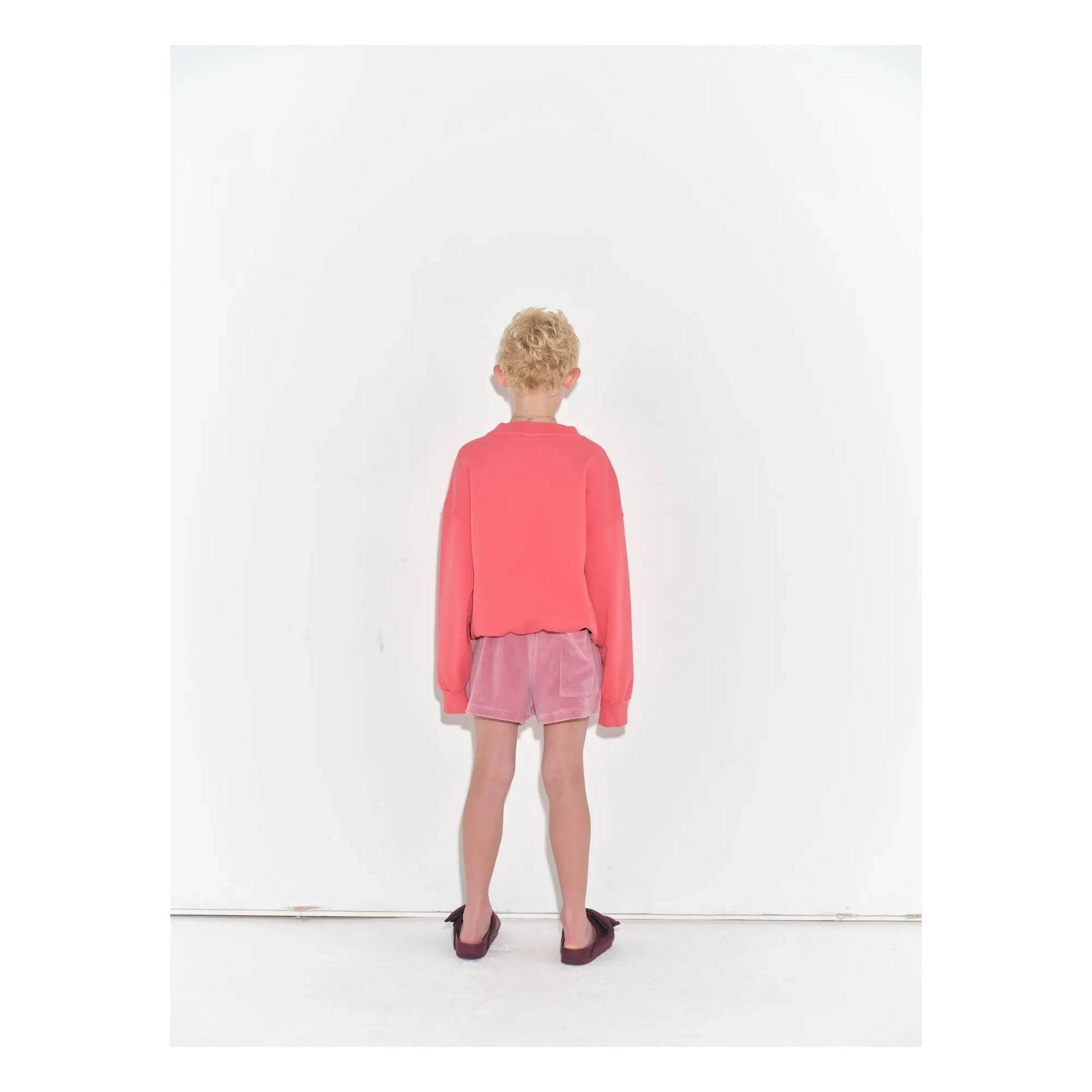 Main Story - Organic Cotton Bubble Sweat | Rhubarb colour
