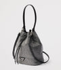 Prada Metallic Mini Crystal-Embellished Bucket Bag