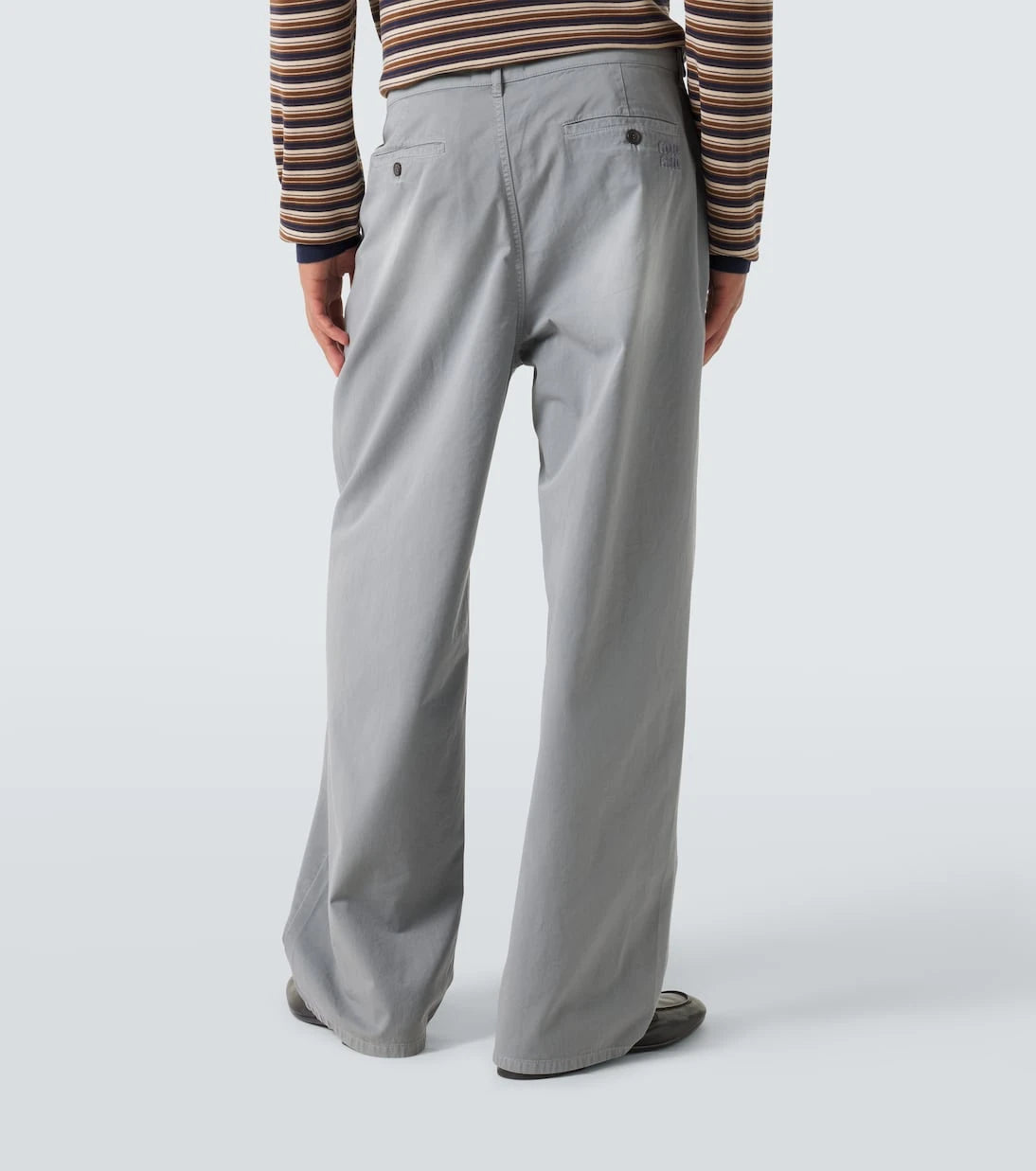 Miu Miu - Cotton twill wide-leg pants
