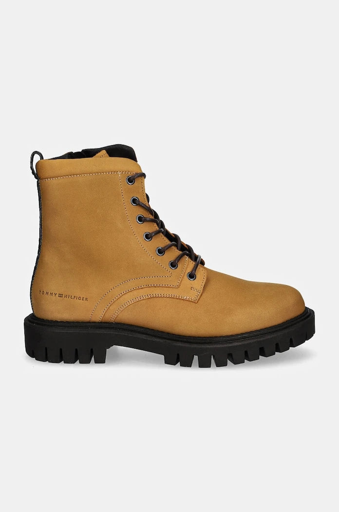 Кожени обувки Tommy Hilfiger CASUAL HILFIGER CHUNK Z NBK BOOT