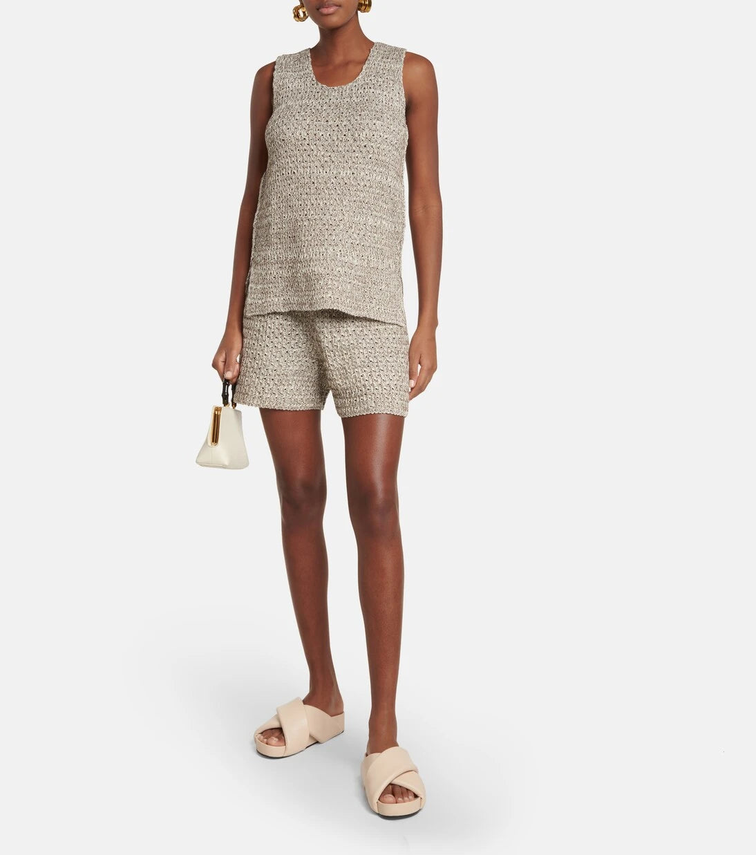 Jil Sander - Open-knit cotton-blend shorts