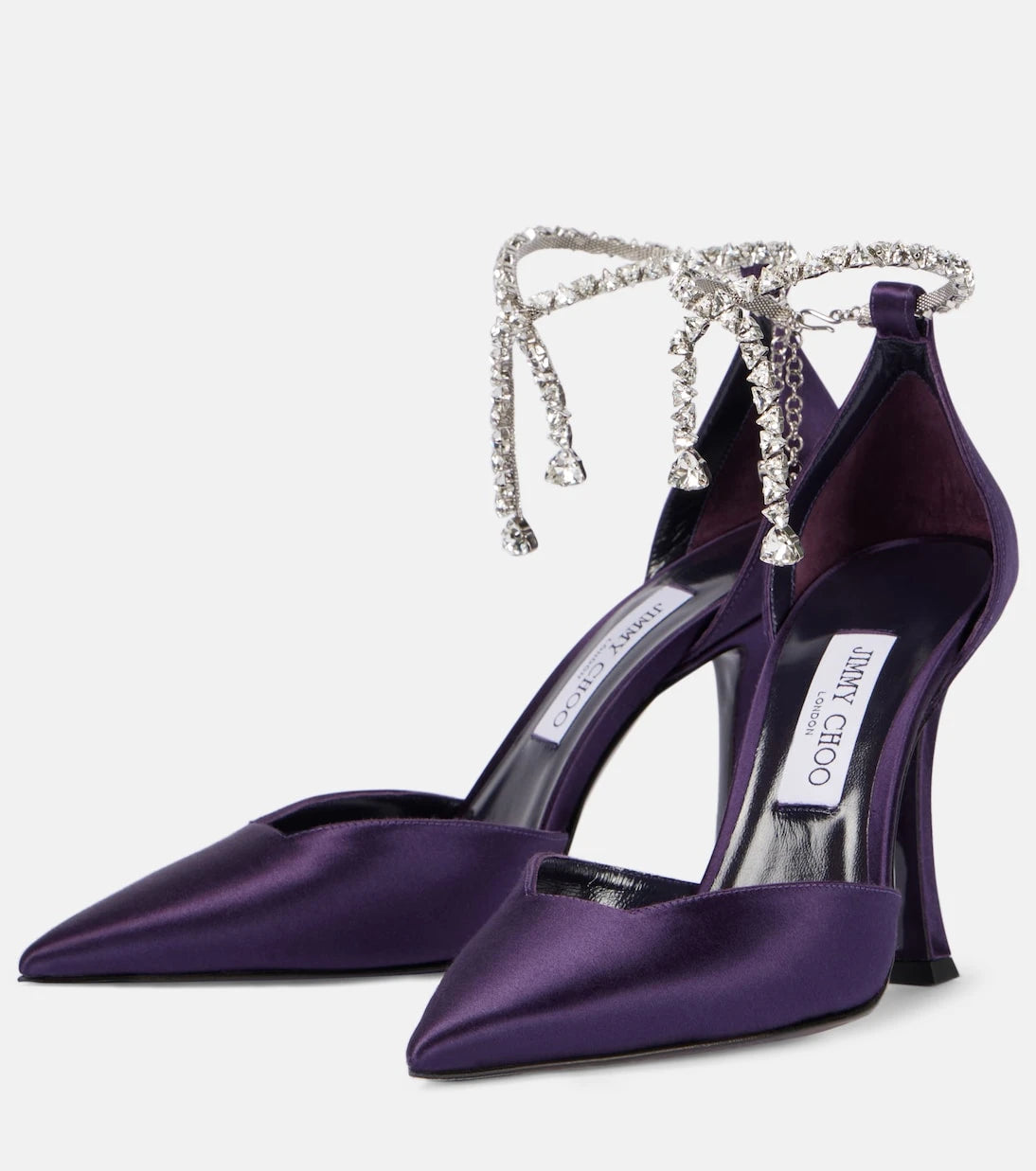 Jimmy Choo - Stevie 100 embellished satin pumps