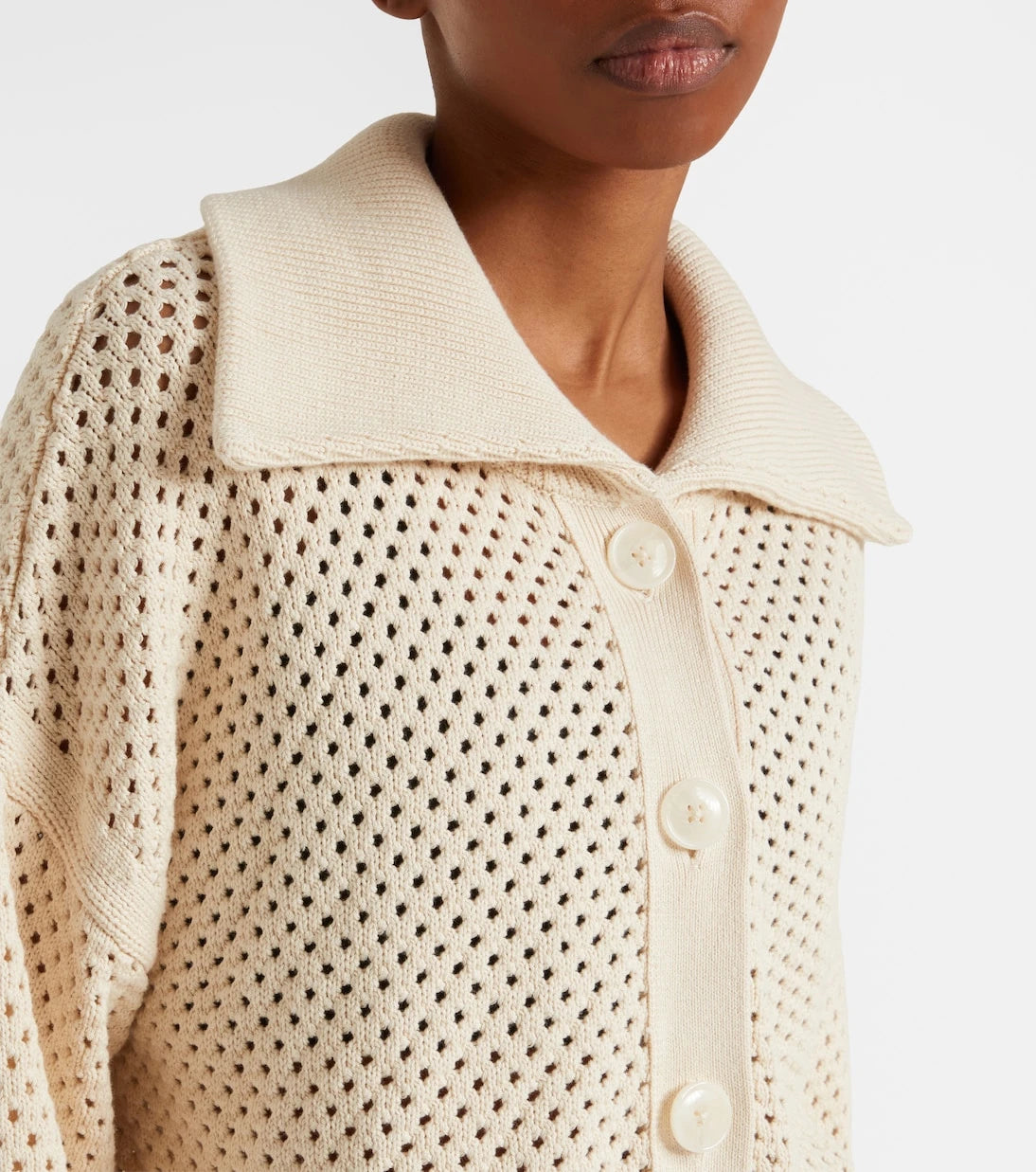 Varley - Myrtle pointelle cotton cardigan