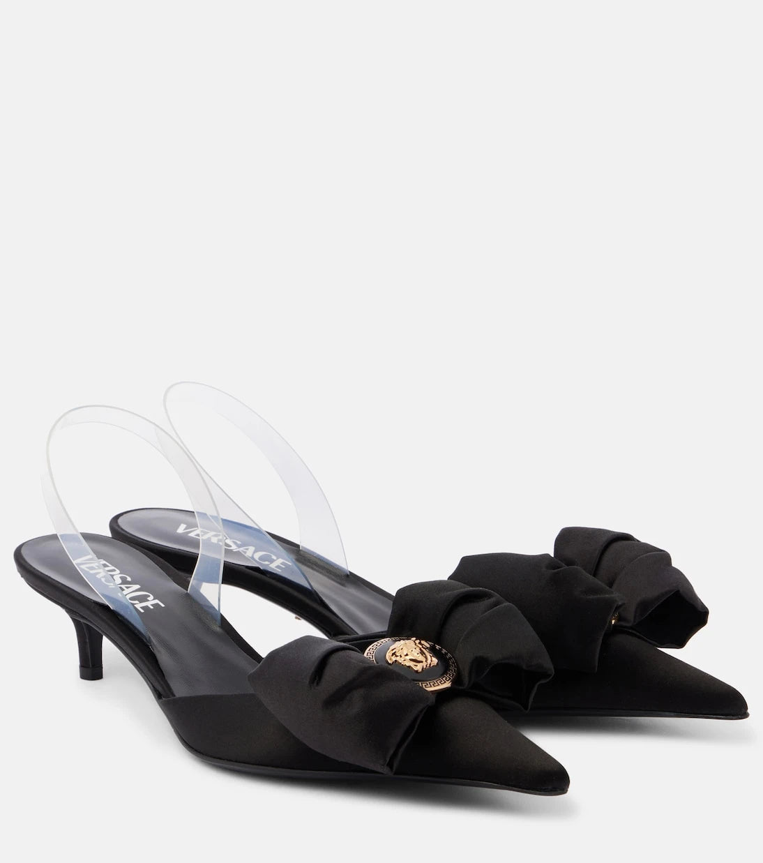Versace - Alia 45 satin slingback pumps