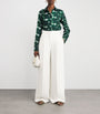 White Compact Cady Wide-Leg Trousers