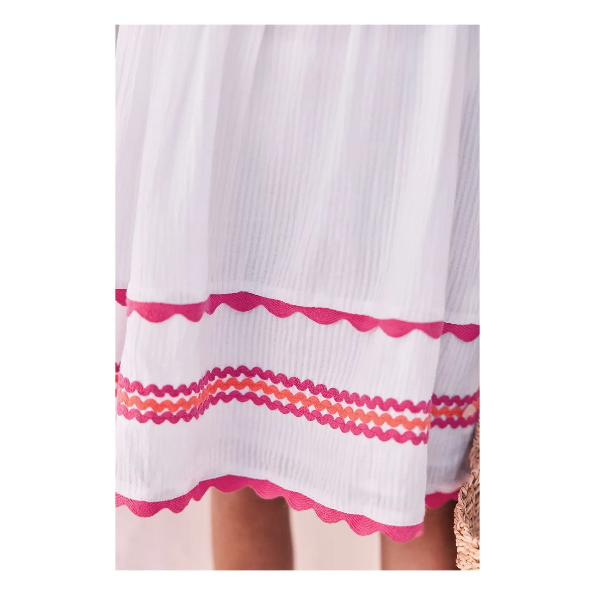 Tartine et Chocolat - Festoon Ruffle Dress | White