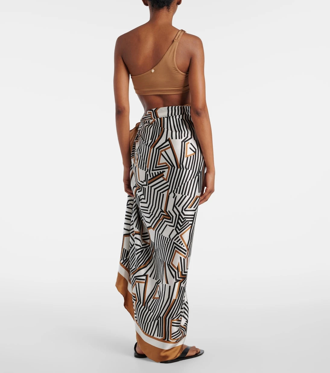 Max Mara - Ottico ipek plaj örtüsü