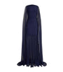 Ralph Lauren Collection Navy Silk Georgette Dylon Dress