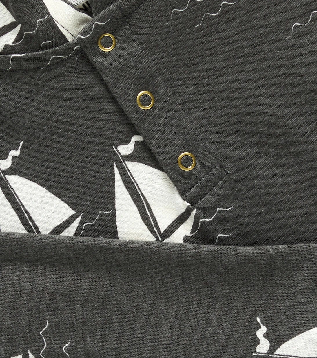 Mini Rodini - Sailing Boats printed cotton hoodie