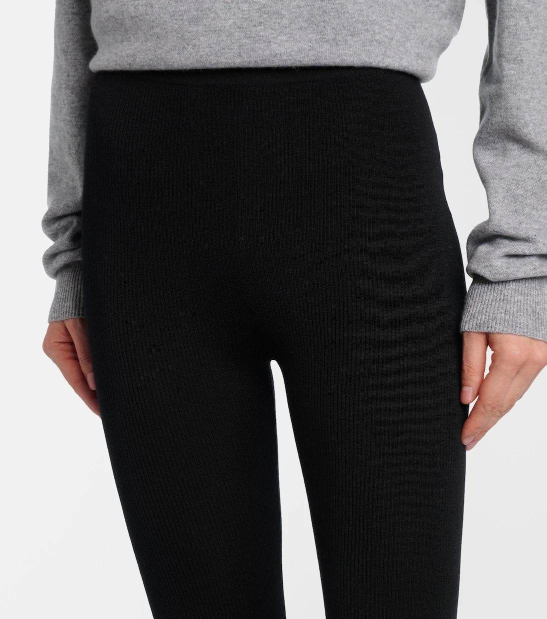 Saint Laurent - Wool, cashmere, and silk leggings