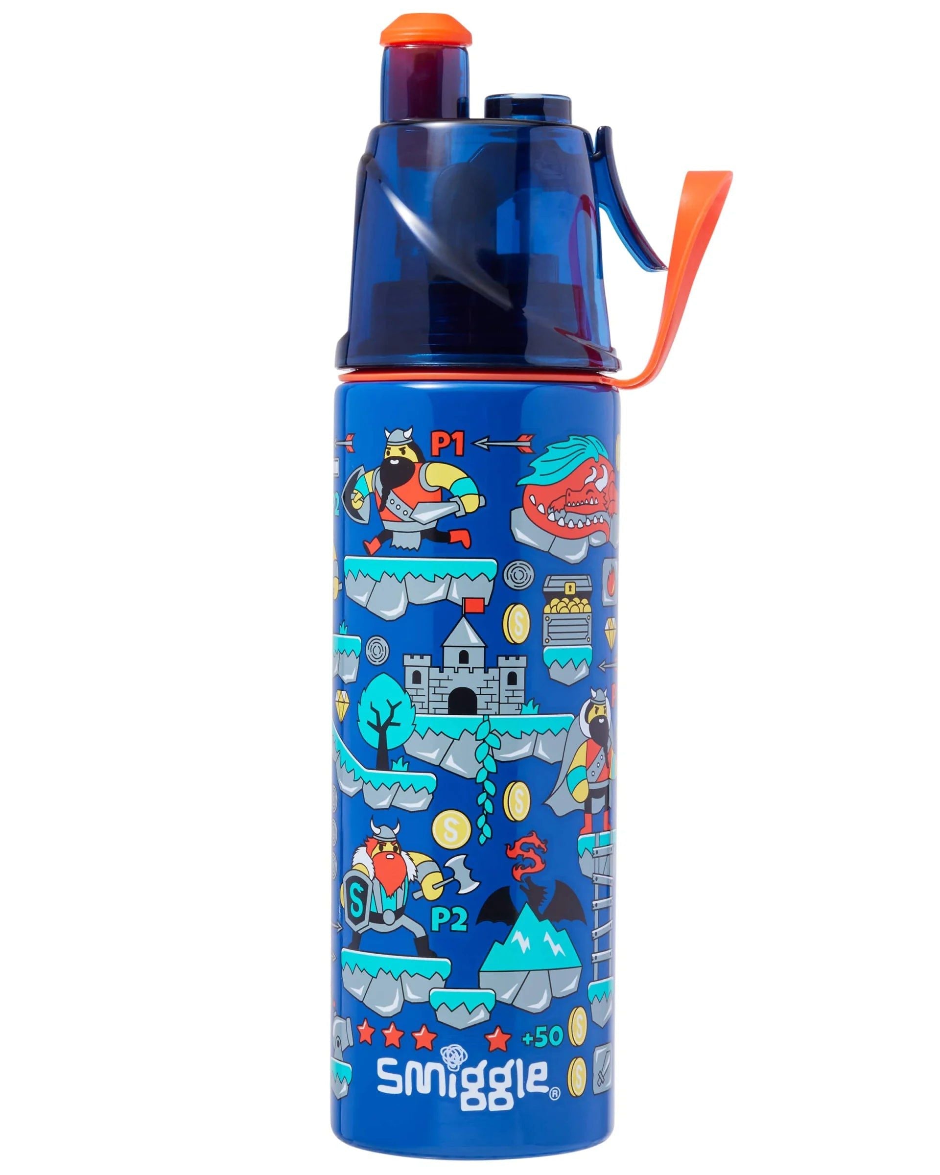 Smiggle - Livin Water Spray 500ML Steel Water Bottle