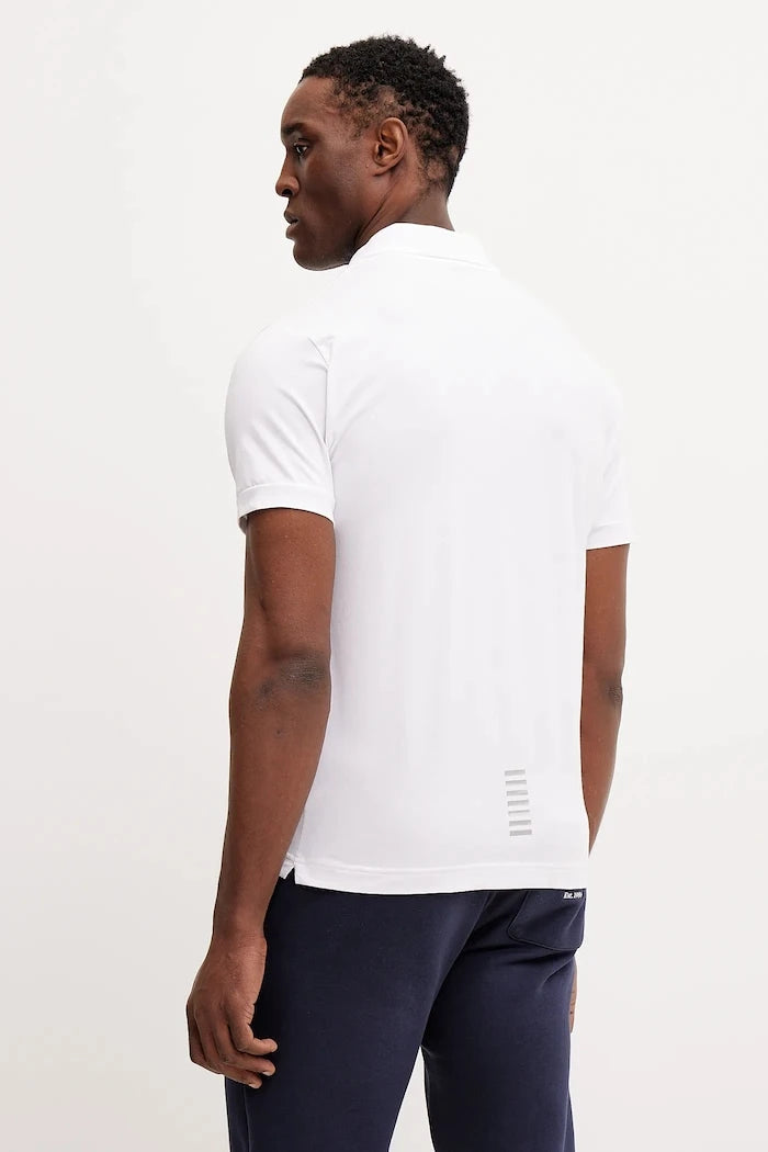 EA7 Emporio Armani erkek pamuklu elastan yakalı tişört