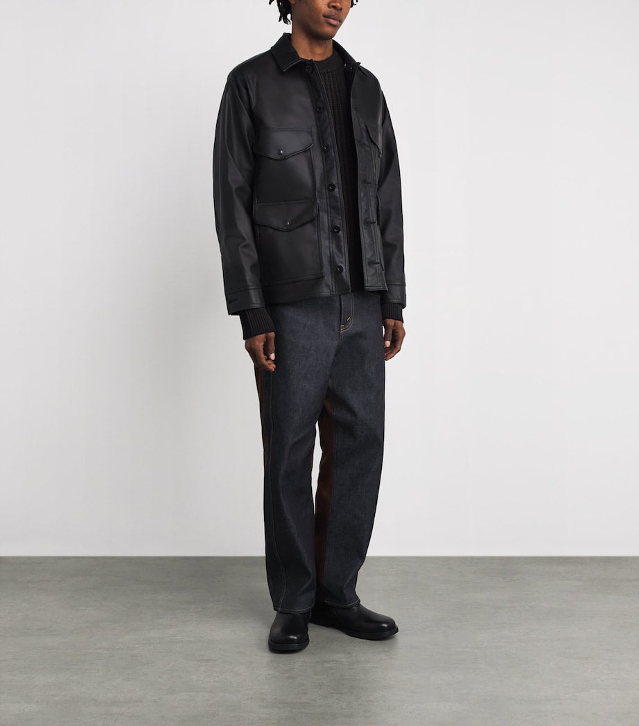 Black Wool Ribbed Sweater