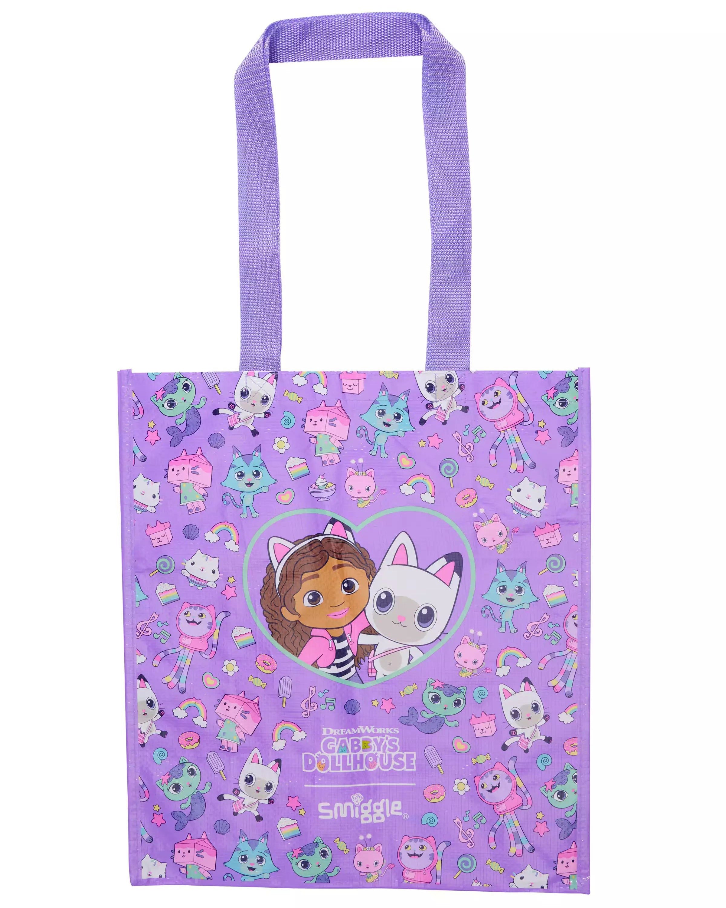 Smiggle - Gabby'nin Oyuncak Evi Orta Boy Yeniden Kullanılabilir Alışveriş Çantası