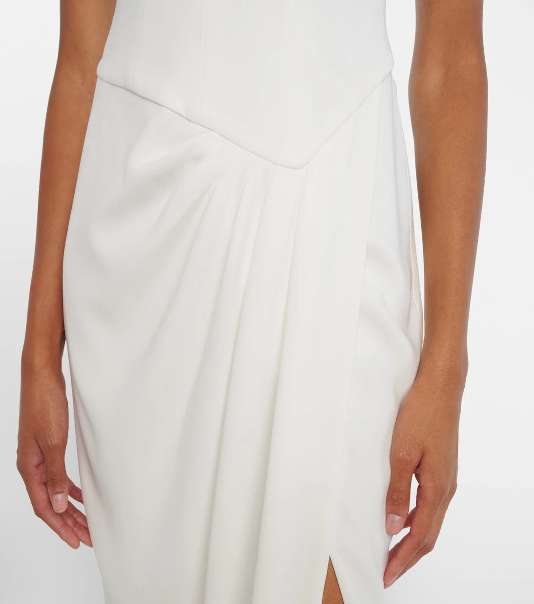 Alex Perry - Bridal draped off-shoulder crêpe corset gown