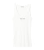 White Cotton Logo Tank Top