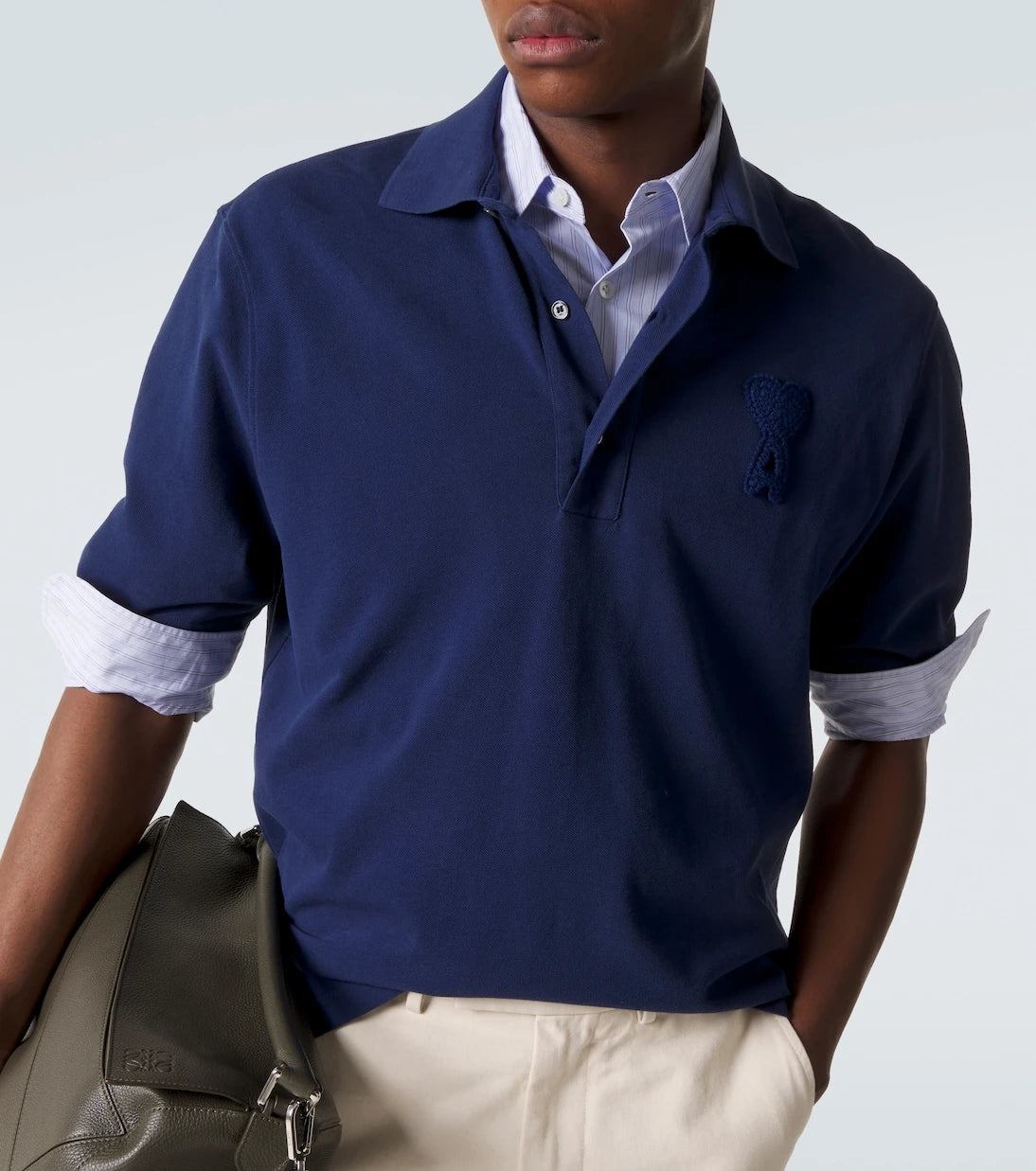Ami Paris - Cotton piqué polo shirt