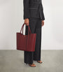 Burgundy Leather Rope Tote Bag