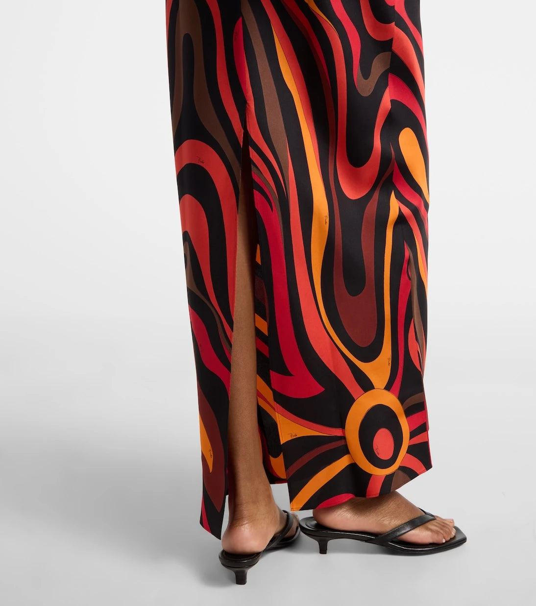 Pucci - Marmo and Fari caped silk twill gown