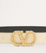 Valentino Garavani Ivory Leather VLogo Signature Belt