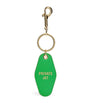 Green Leather Private Jet Keyring