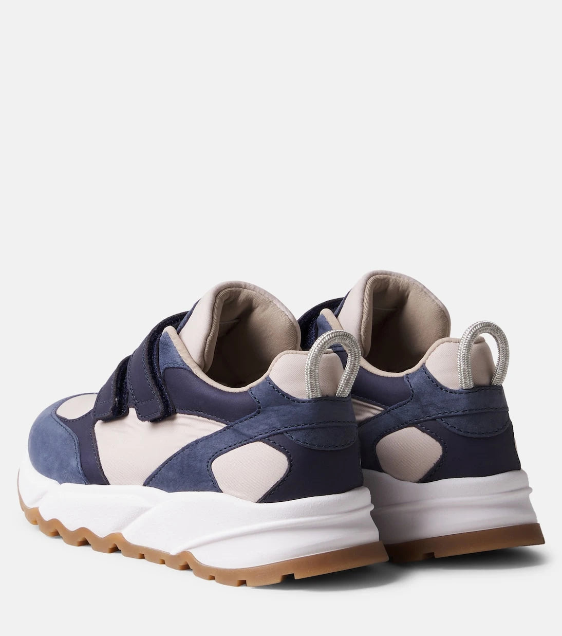 Brunello Cucinelli Kids - Leather-trimmed sneakers