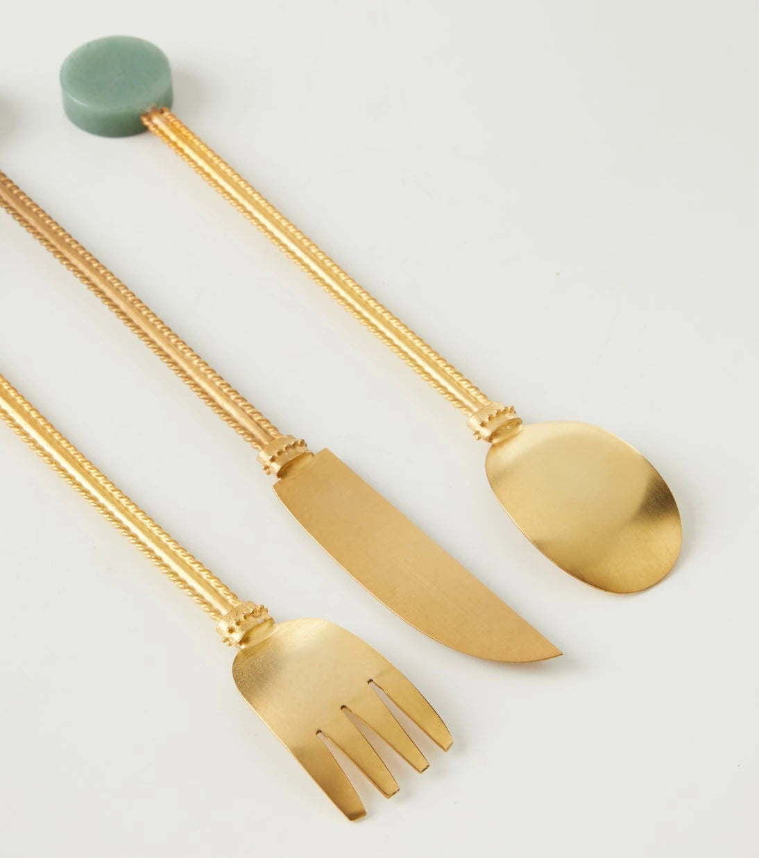 Natalia Criado - Embellished gold-plated cutlery set