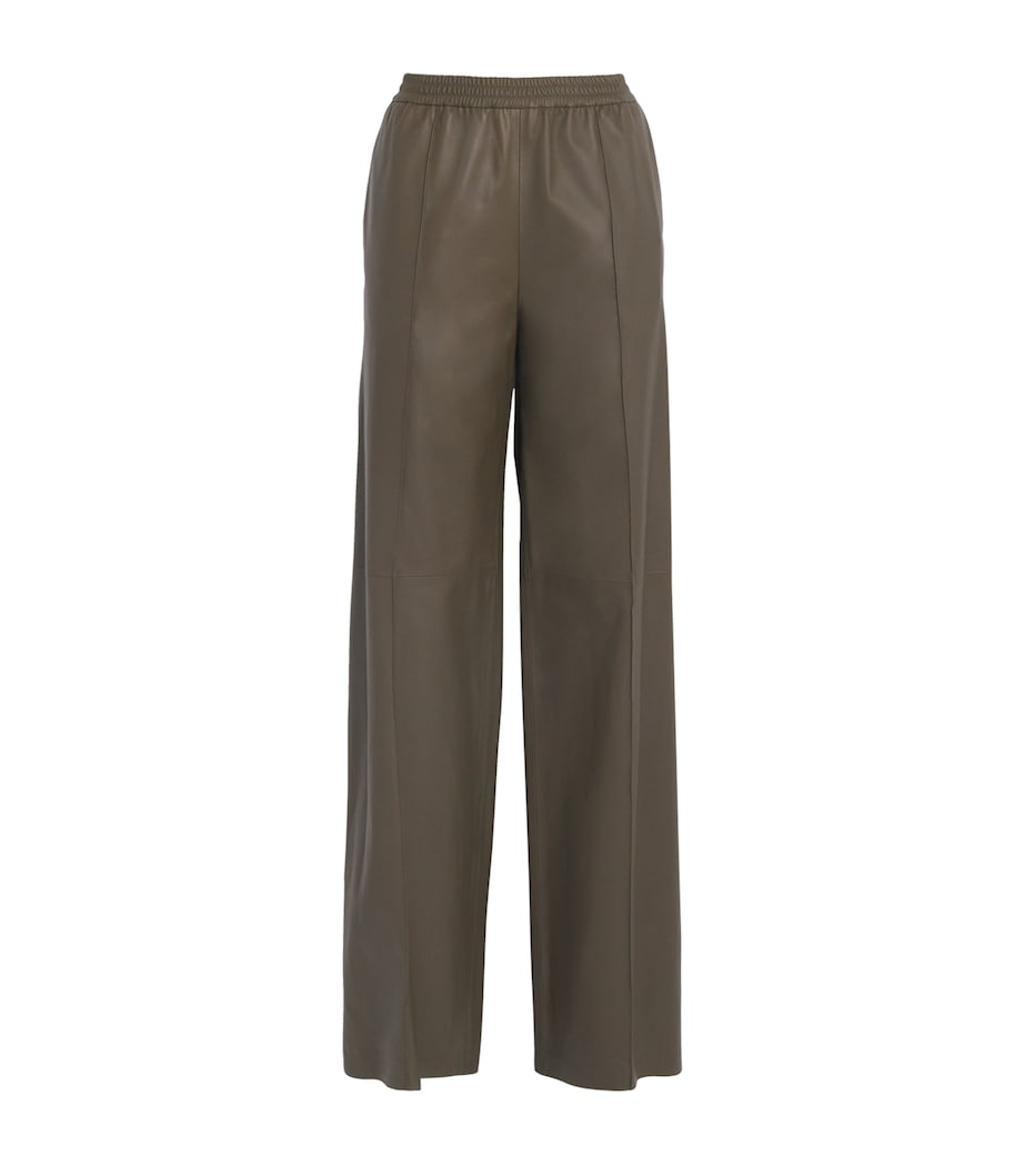 Green Lambskin Loose Trousers
