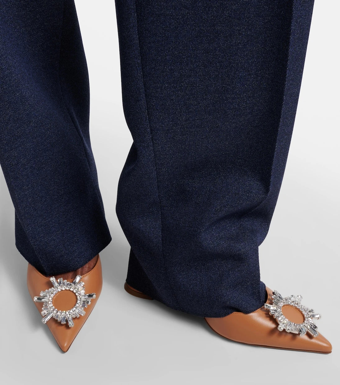 Amina Muaddi - Begum 95 leather slingback pumps