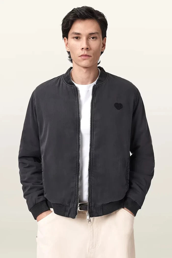 AllSaints яке бомбър мъжко от памук FORRES