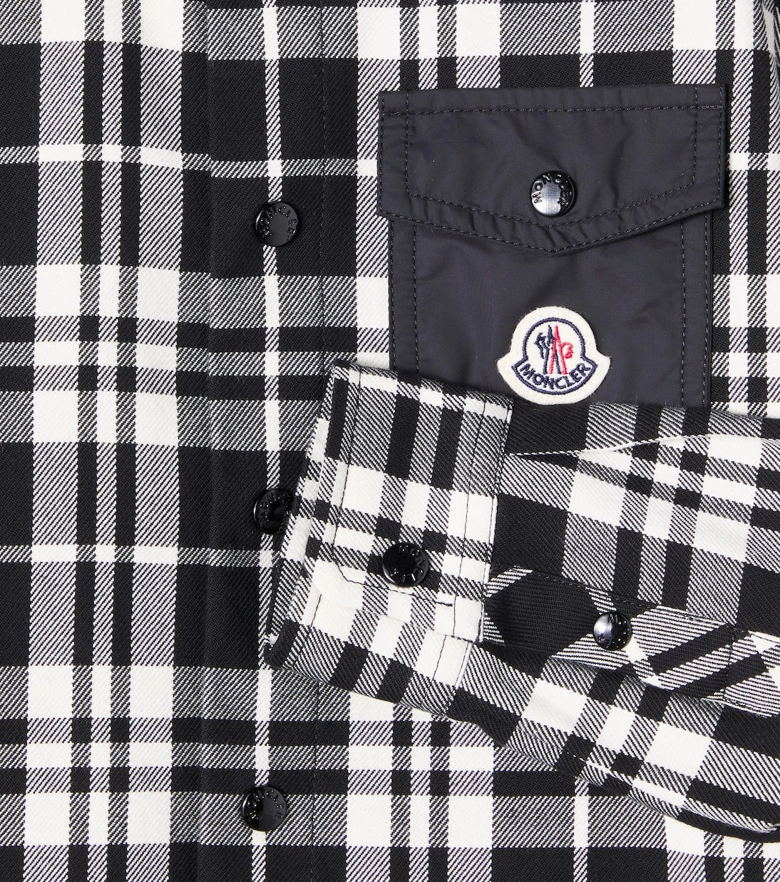 Moncler Enfant - قميص قطني كاروهات