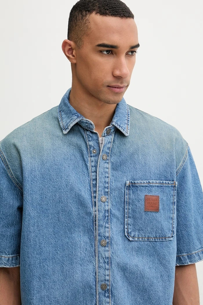 Guess Jeans erkek denim gömlek