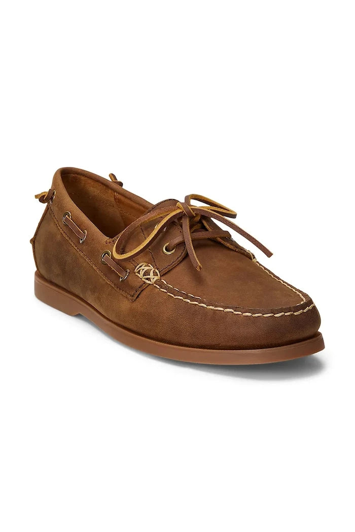 Мокасини от набук Polo Ralph Lauren Merton Boat