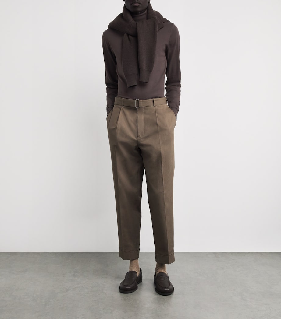 Fioroni Cashmere Brown Cashmere Roll-Neck Sweater