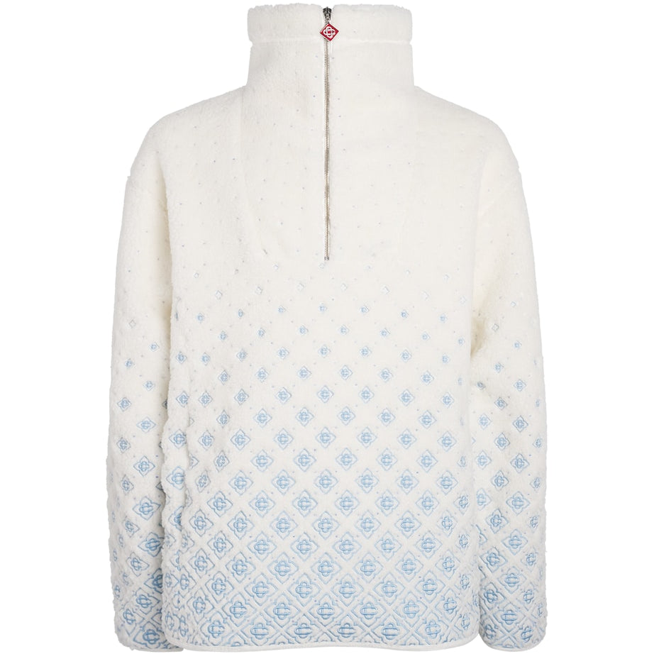 Embroidered Gradient Fleece Jacket