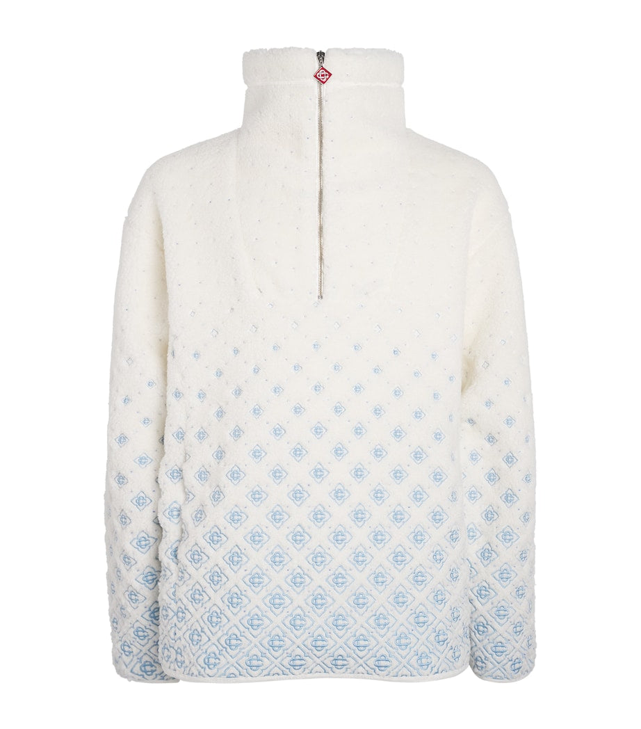 Embroidered Gradient Fleece Jacket