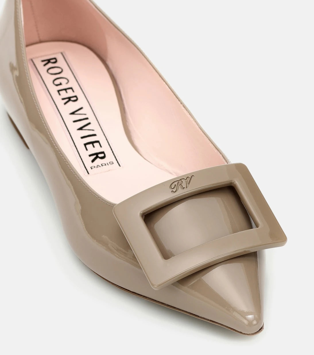 Roger Vivier - حذاء باليه مسطح Gommettine Ball من الجلد