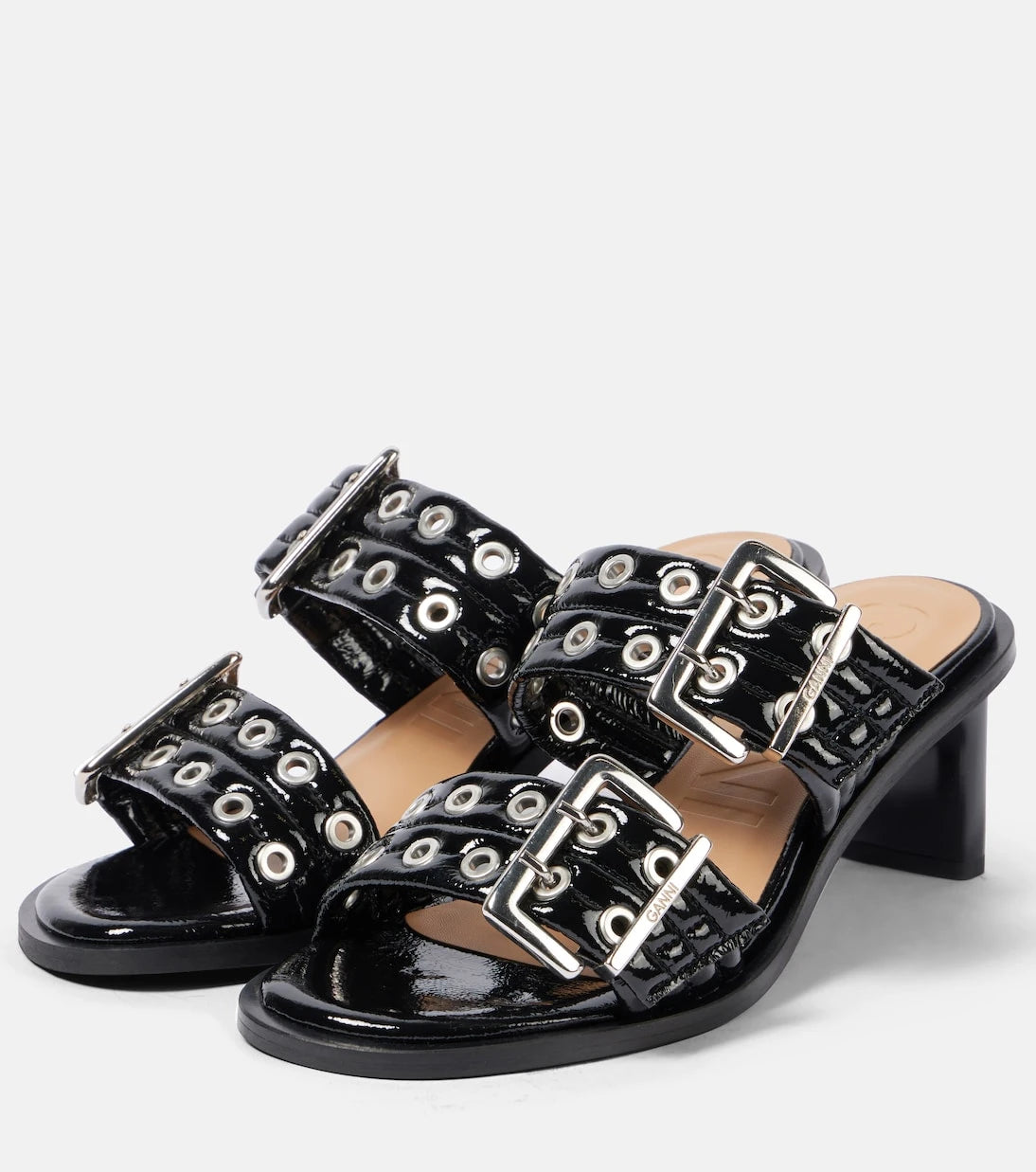 Ganni - Quilted mules