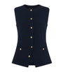 Maje Blue Pocket-Detail Waistcoat