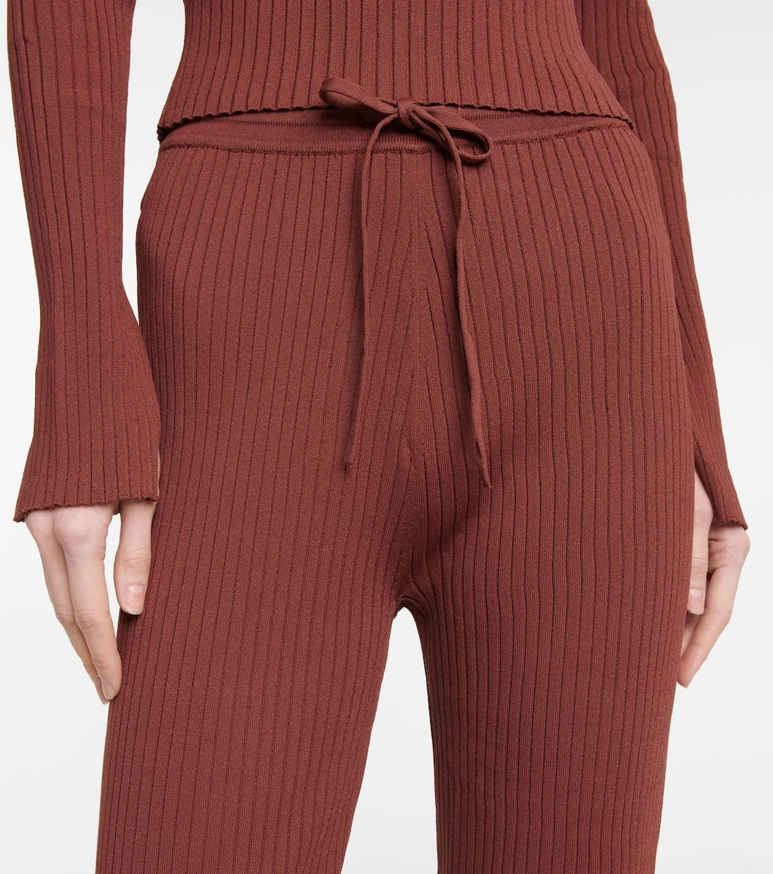 Nanushka - Cornelie ribbed-knit high-rise pants
