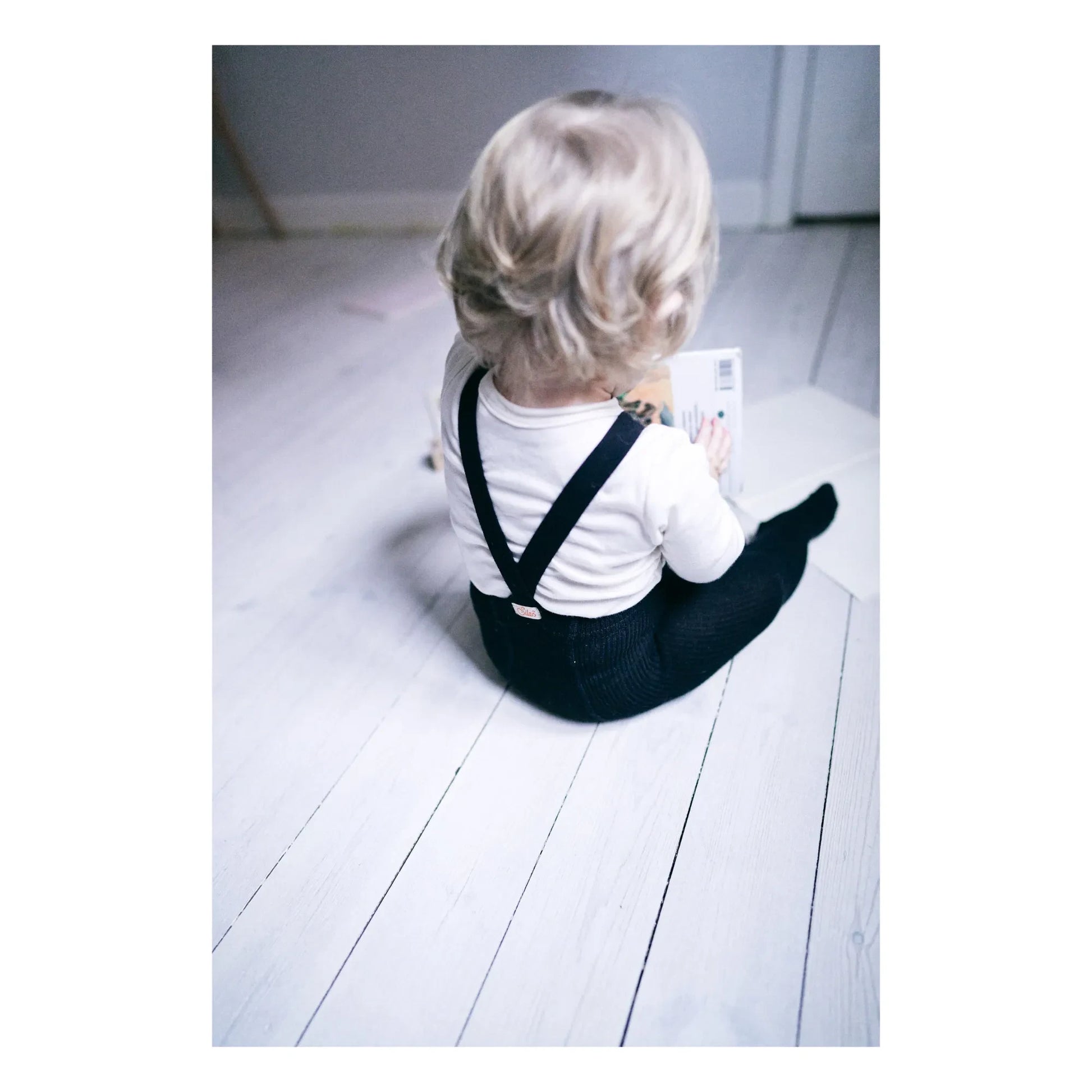 Silly Silas - Organic Cotton Suspender Tights | Black
