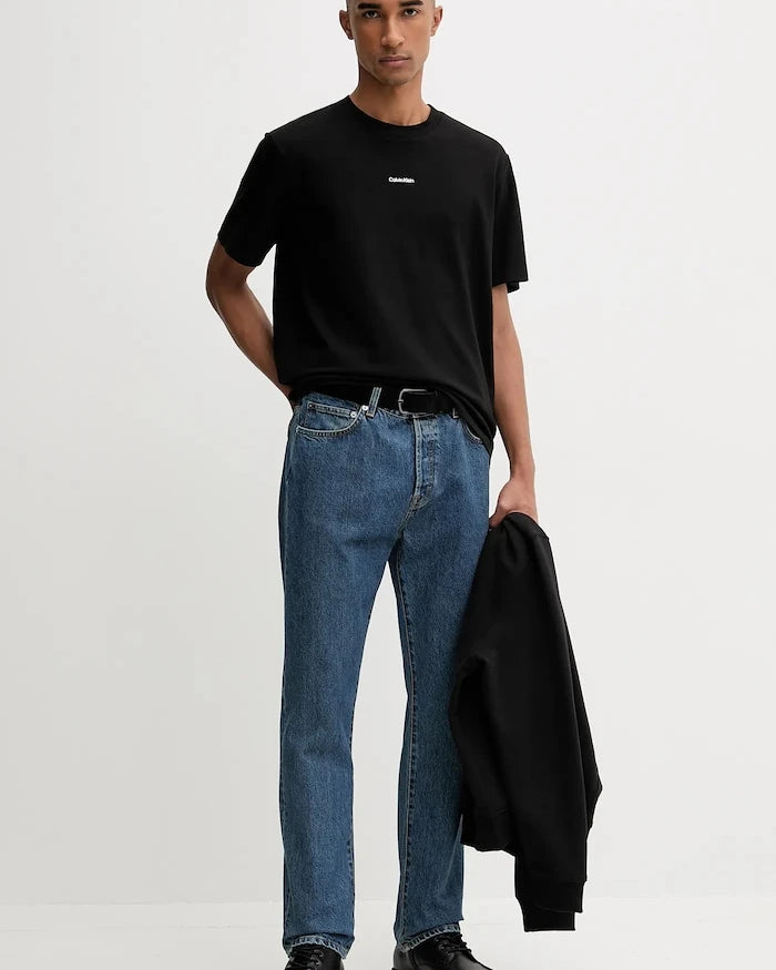 Calvin Klein pamuk ve elastanlı erkek tişörtü