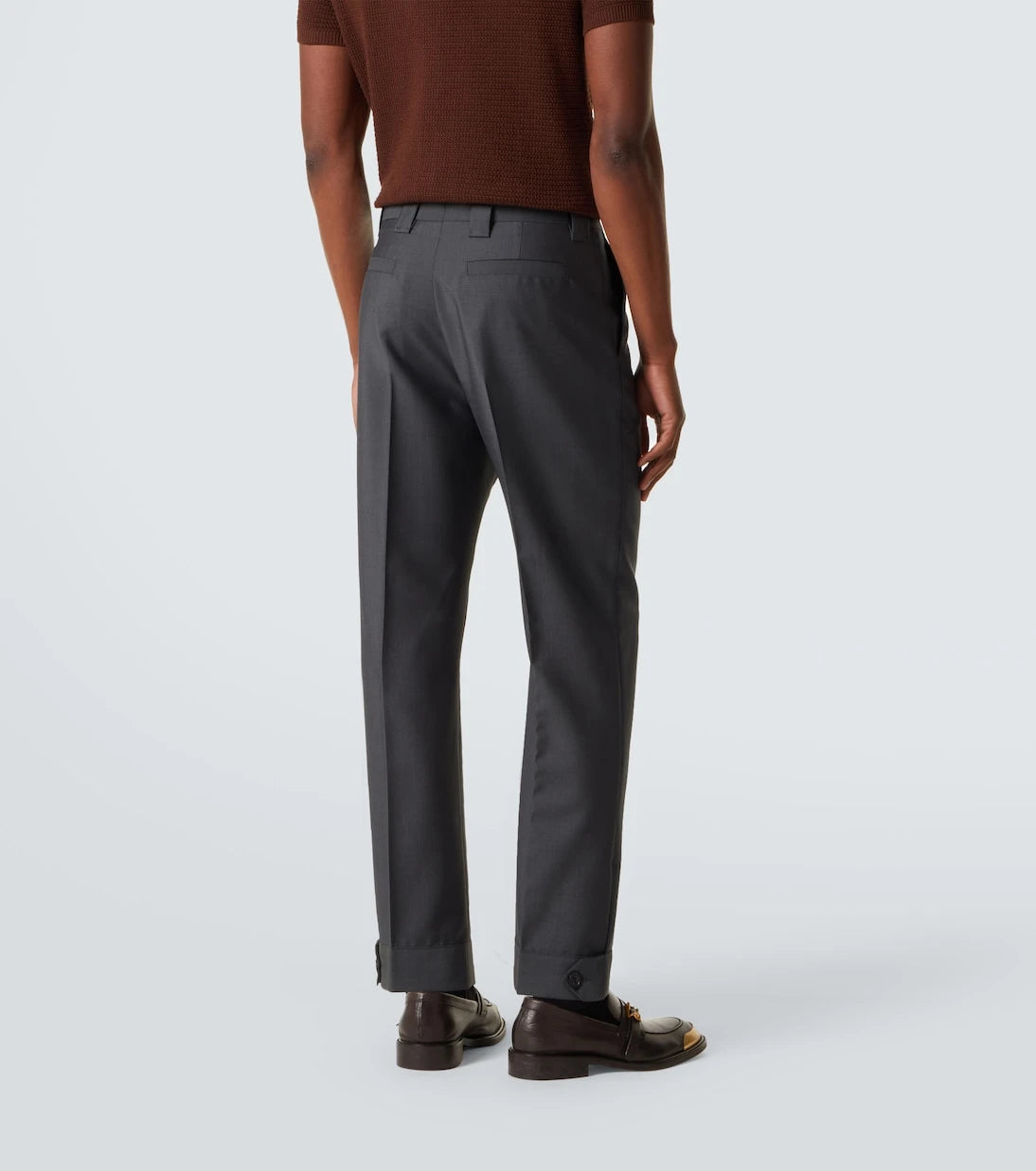 Versace - Cropped wool and mohair straight pants