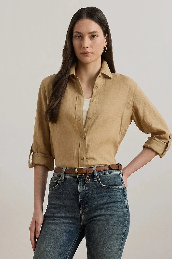 Lauren Ralph Lauren kadın keten gömlek