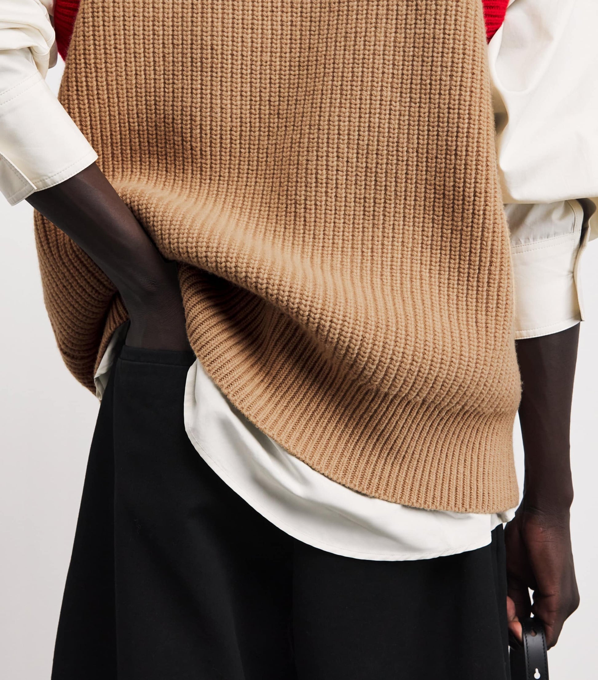 Beige Wool Ami de Coeur Sweater Vest