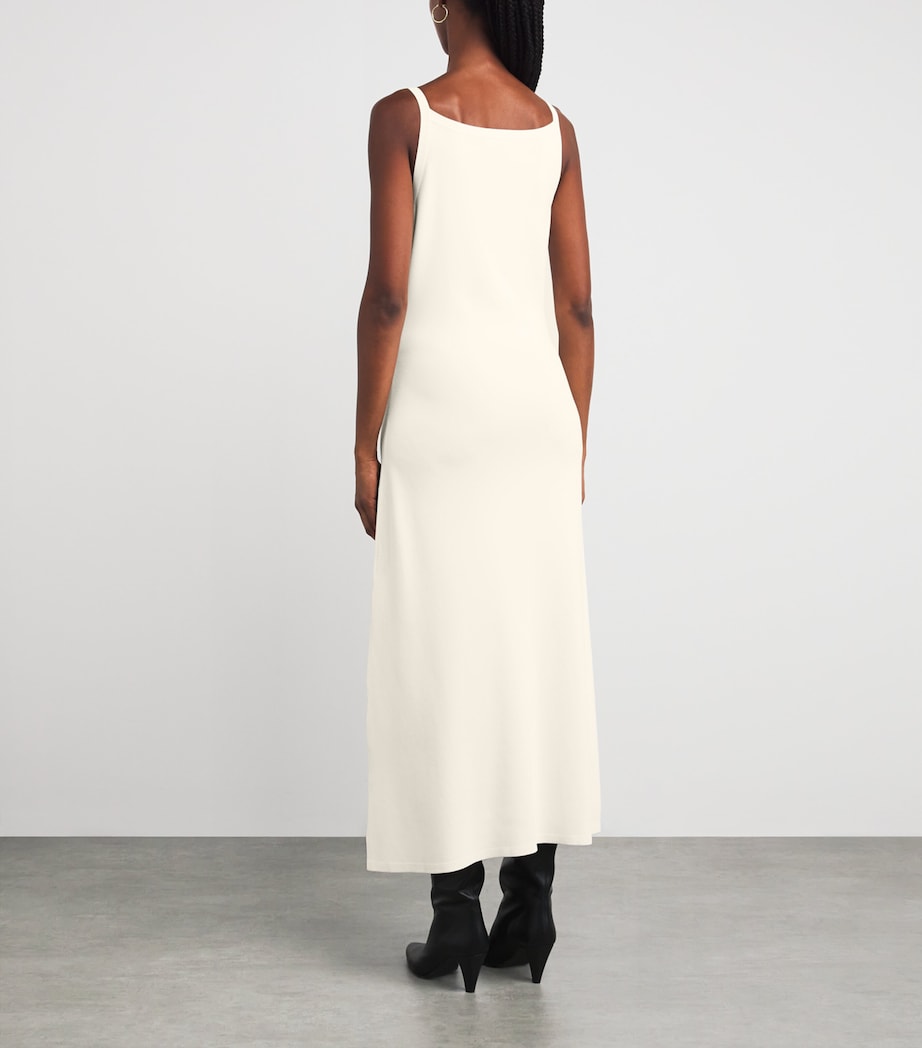 Ivory Knitted Square-Neck Dress