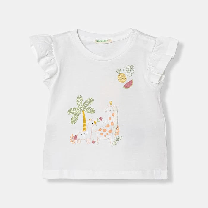 United Colors of Benetton çocuk pamuklu tişört