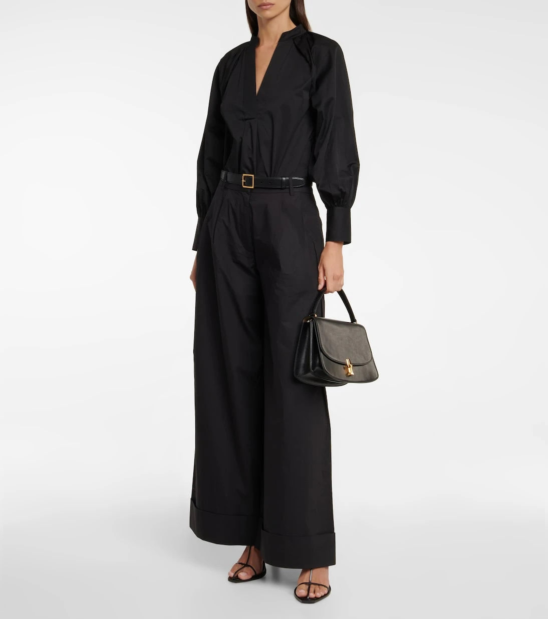 CO - Oversized V-neck cotton blouse